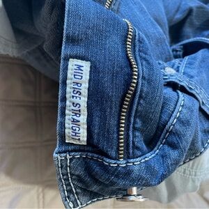 Mid Rise Straight Men's Jeans - Blue